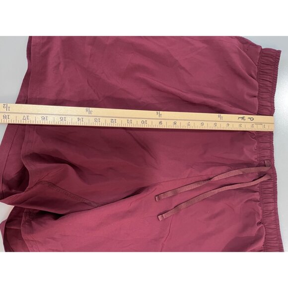 DSG Mens Burgundy Athletic Shorts With Drawstring Elastic Waistband & Side Pocke - Picture 5 of 12